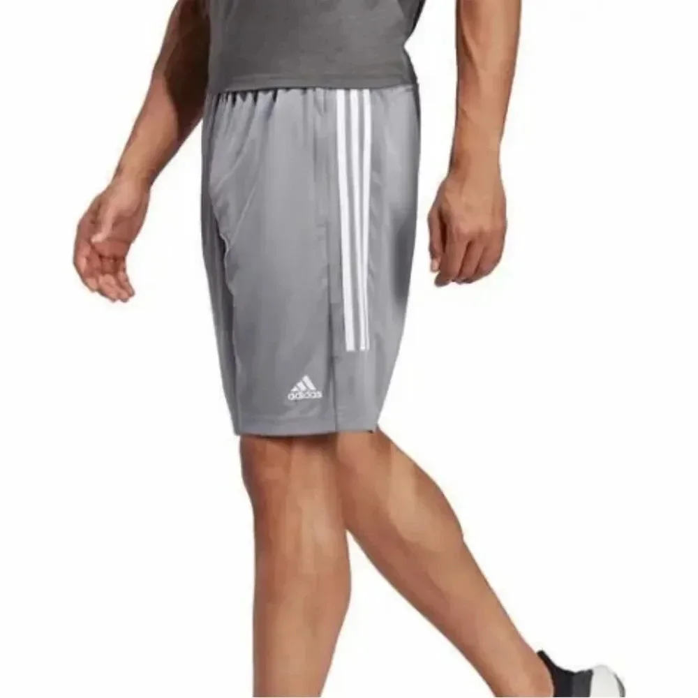 ADIDAS Men's 3-Stripe Logo 2-Zipper Pocket Shorts 3 Pair Black Blue Gray…